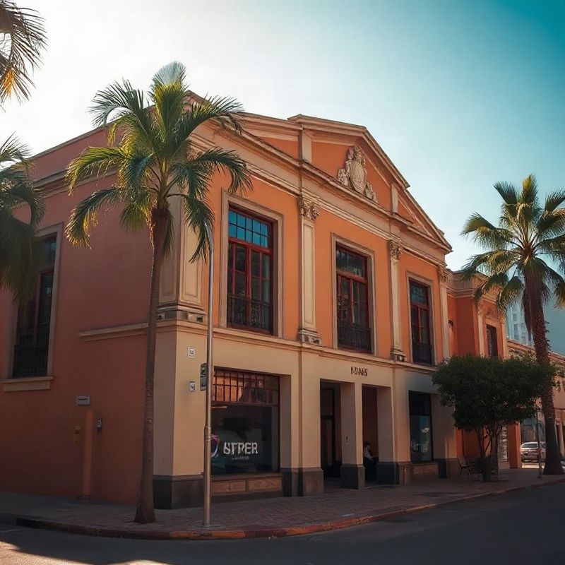 Fachada discreta de negócio local em Porto Alegre